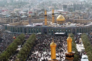 Featured is a photo of the Husayn Mosque in Karbala, Iraq.  In the photo, thousands of Shia Muslims are making pilgrimage during the forty days of Arba'een which commemorates the martyrdom of Husayn bin Ali, grandson of the prophet Muhammad, during the Battle of Karbala in 680 A.D.  Photo by Larry E. Johns, USA.
